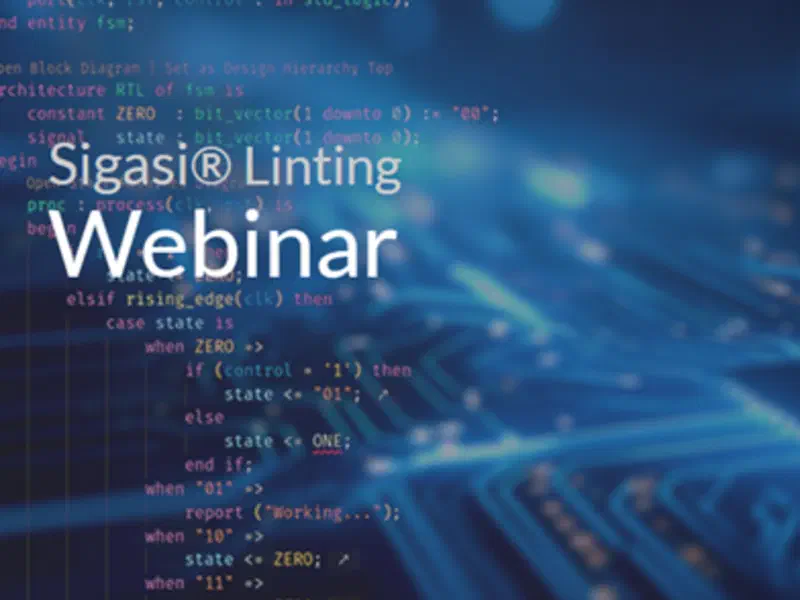 Linting with Sigasi Webinar
