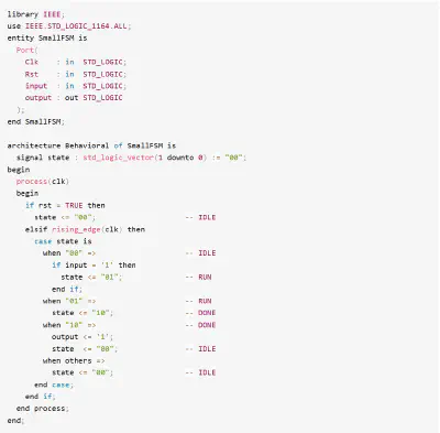 VHDL example code