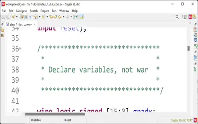 Declare Variables, Not War