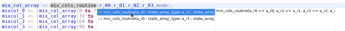 Autocomplete function or procedure