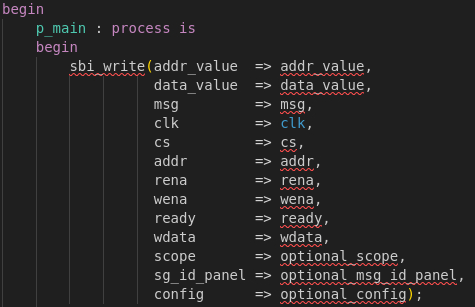 SVH context assist: UVVM procedure call with arguments.