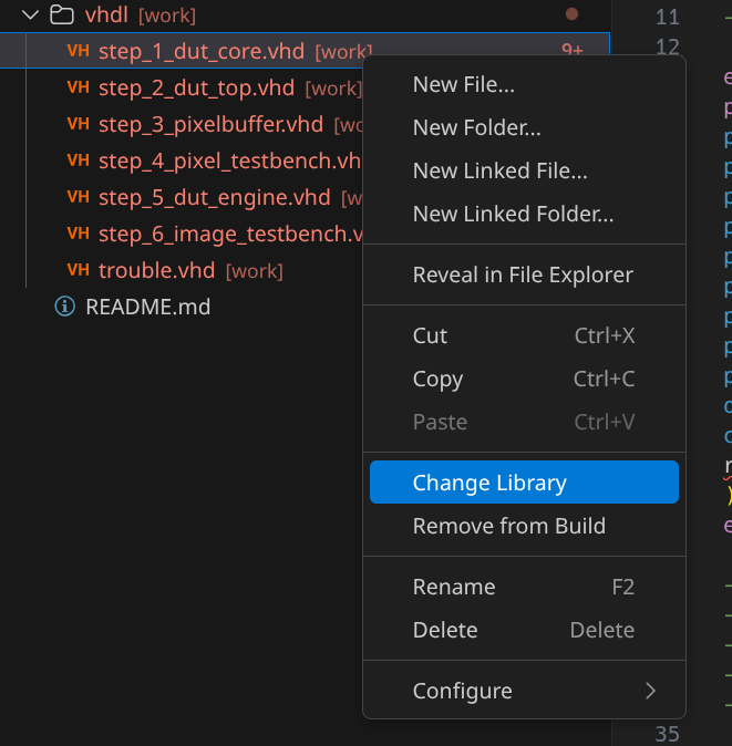VS Code: Change library