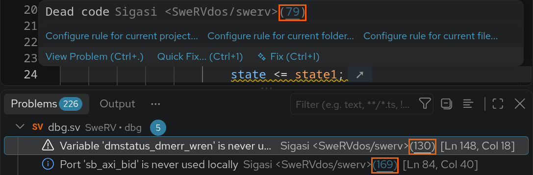 Linting violations have a link to further documentation
